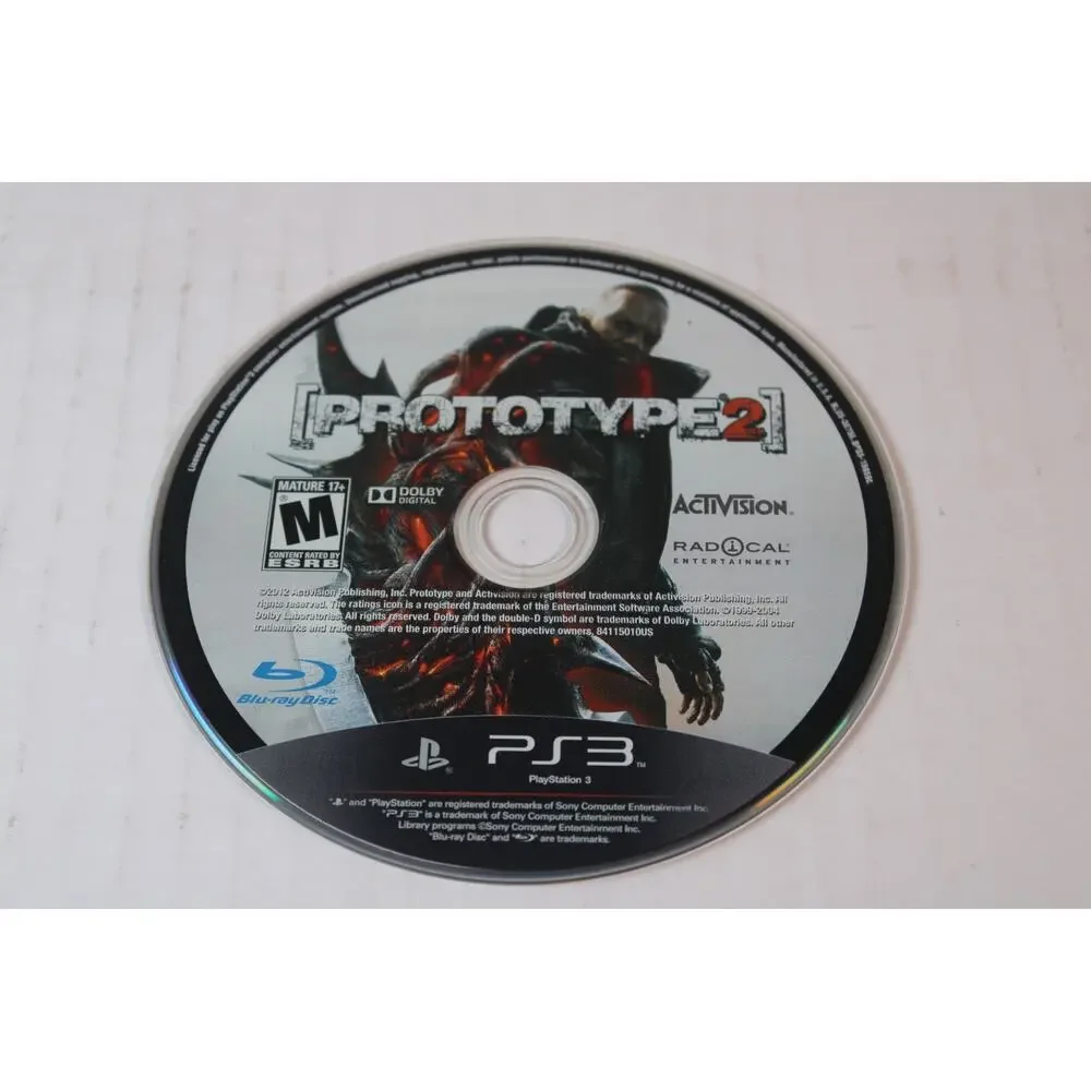 Prototype 2 (Sony PlayStation 3 PS3) Authentic, game only, Tested/works great